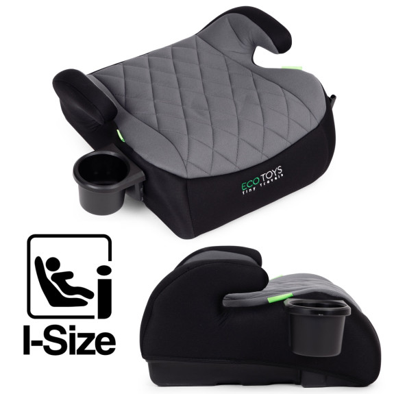 Detský podsedák do auta i-Size s držiakom na nápoje pre výšku 125–150 cm
