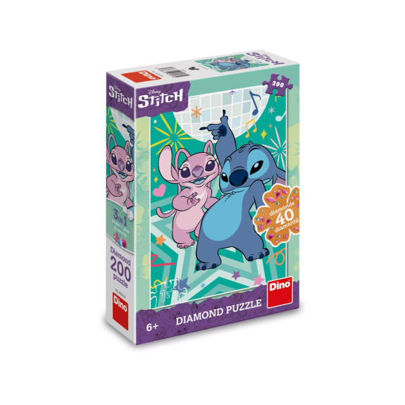 Puzzle Stitch Diamond 33x47cm + lepidlo + kamienky 200 dielikov