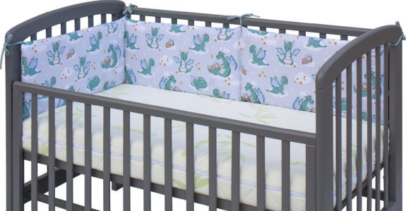 Mantinel do postieľky 4dielny - Scarlett Dino - 180 x 30 cm