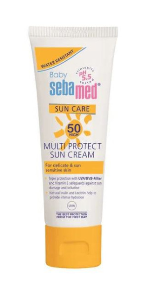 Detské opaľovacie mlieko SPF 50 75 ml Sebamed Baby