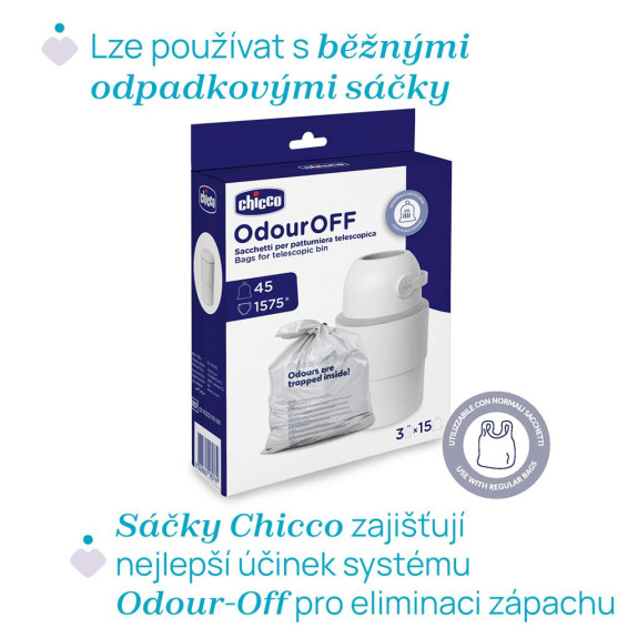 Veko na teleskopický kôš na plienky Odour Off Chicco