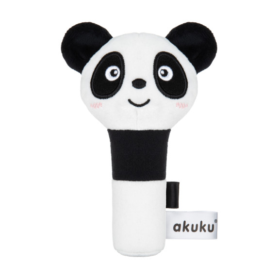 Plyšové pískatko panda čiernobiela Akuku
