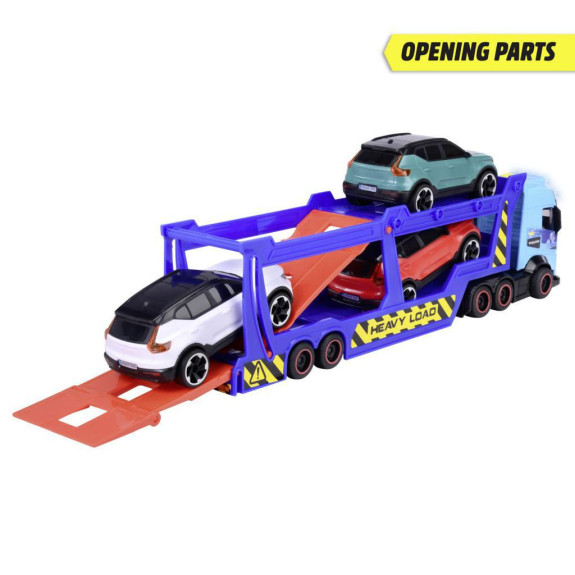Autotransportér Volvo FH 16, 40 cm + 3 autá, svetlo, zvuk