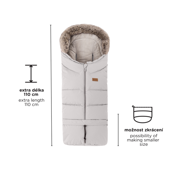 Set zimný fusak Arctic 4 v 1 + rukavice na kočík Furry Petite & Mars