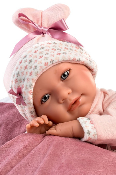 Obleček pre bábiku New Born veľkosti 40-42 cm s nosítkom do ruky Llorens