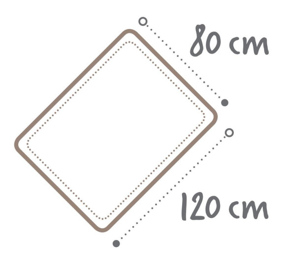 Mušelínová zavinovačka tesná 120 x 80 cm Babymatex