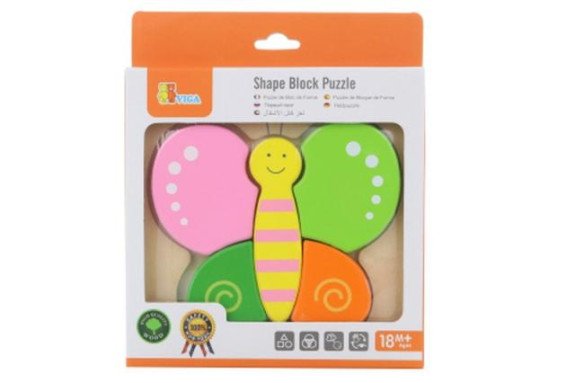 Drevené puzzle pre najmenších - motýľ