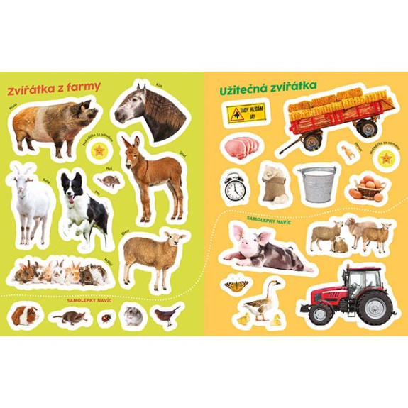 Poznávacia samolepková knižka Farma