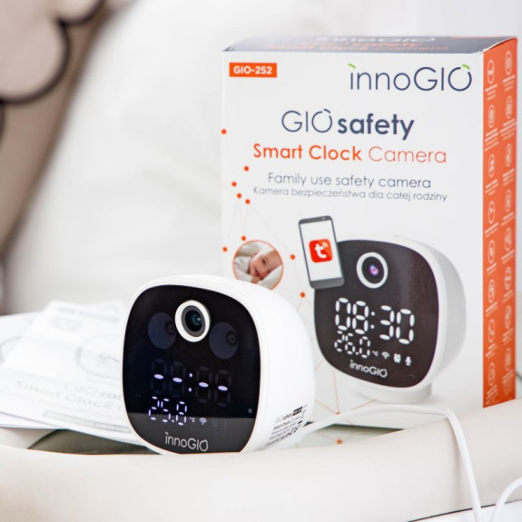 Domáca Smart Wi-fi kamera GIOsafety Clock InnoGIO
