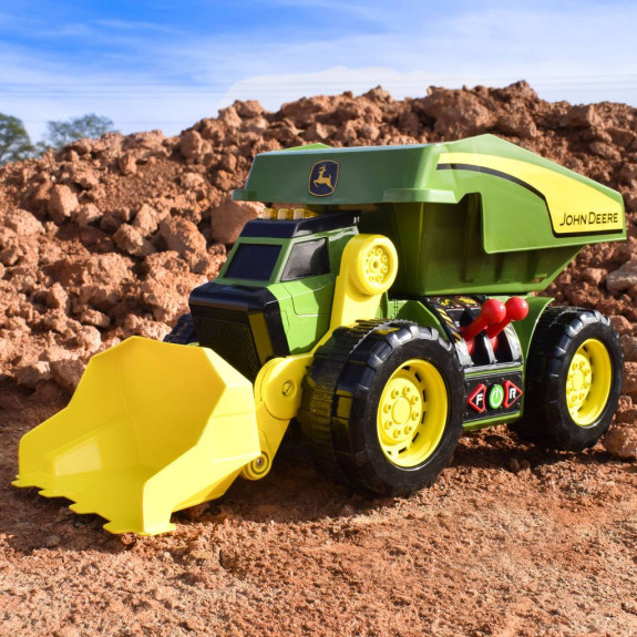 John Deere Kids - Sklápač a nakladač 2v1 so svetlami a zvukmi