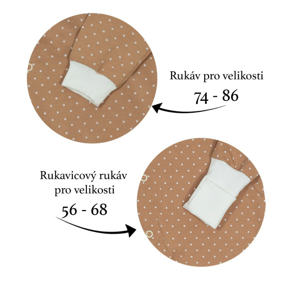 Dojčenský overal na spanie Dot brown hnedá Esito