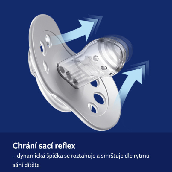 Cumlík svietiaci silikónový dynamický 2 ks Teddy Love 0 - 6 m Lovi