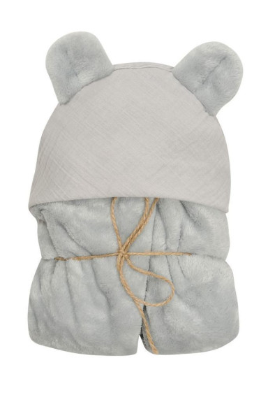 Deka s kapucňou Koala mušelínová 95 x 95 cm Babymatex