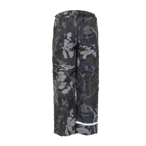 Nohavice športové chlapčenské podšité fleezom outdoorové, Pidilidi, camo