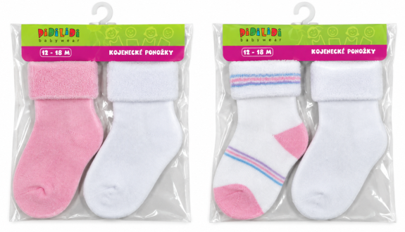 Dojčenské ponožky froté PD116 (12 - 18 mes.) 2 páry Pidilidi