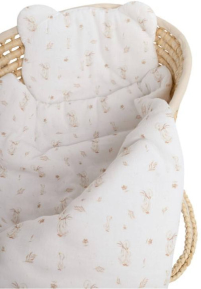 Mušelínová sada biela Goose Teddy 30 x 35 cm, 70 x 100 cm 2D Husičky Baby Nellys