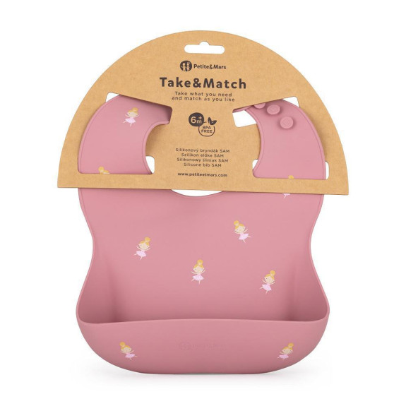 Podbradník silikónový Take&Match 6 m+ Petite & Mars