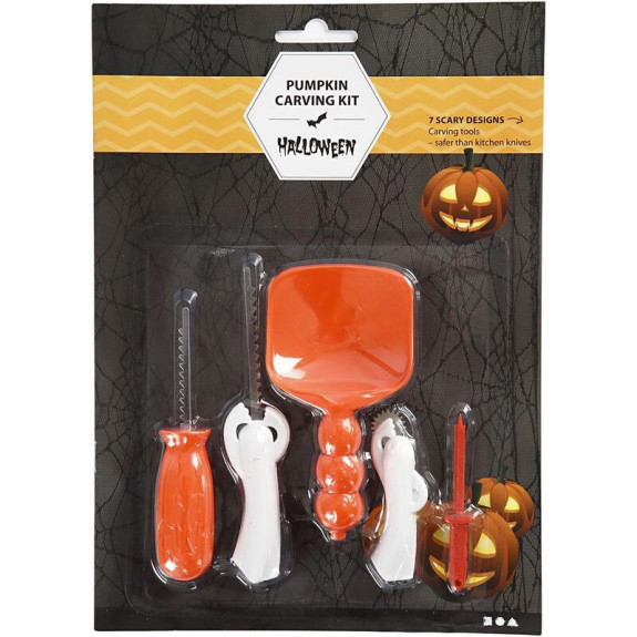 Sada 5 nástrojov na vyrezávanie halloweenskej tekvice