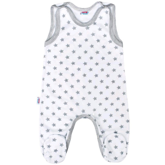 Dojčenské dupačky New Baby Classic II sivé s hviezdičkami