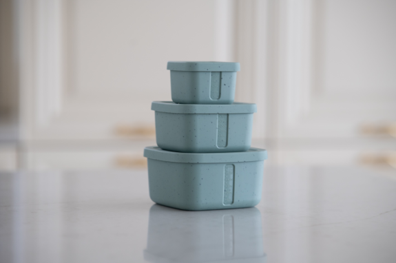 Súprava boxov na desiatu 3 ks Platinum Silicone KikkaBoo