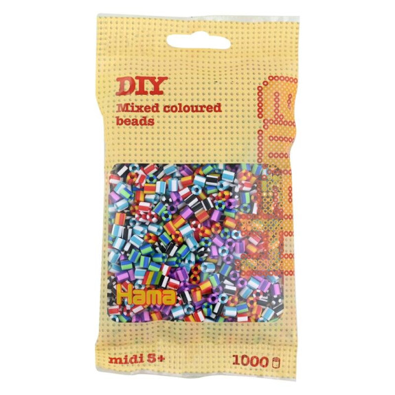 Korálky v sáčku dúhové mix 1.000 ks Hama MIDI