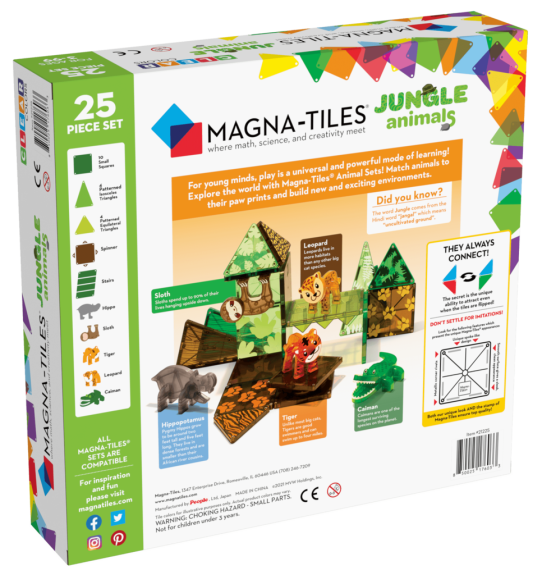 Magnetická stavebnica Jungle 25 dielov