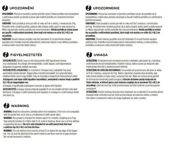 Postieľka detská polohovateľná s funkciou kolísky Glory 2 v 1 Petite&Mars