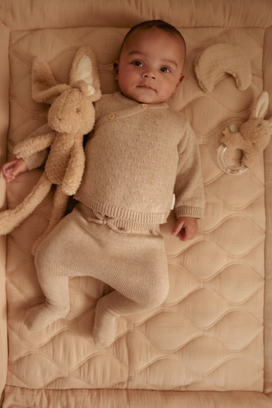 Zajačik plyšový 32 cm Newborn Naturals Little Dutch