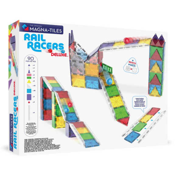 Magnetická stavebnica Rail Racers Deluxe 90 dielov