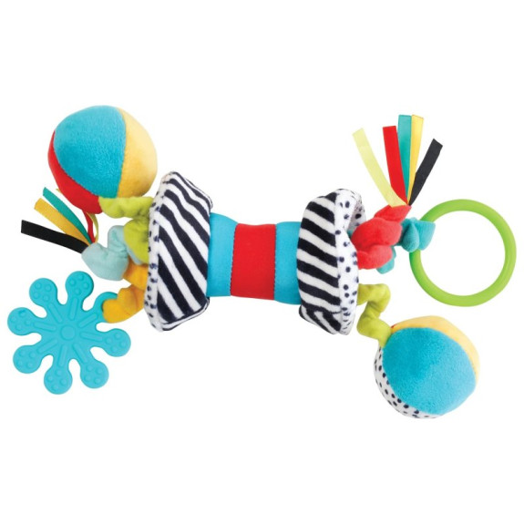 Wimmer hrkálka s hryzátkom Zaggles Manhattan Toy