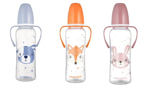 Fľaša úzkohrdlá s úchytmi Cute Animals 250 ml Canpol babies