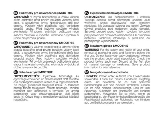 Rukavičky dojčenskej Smoothie Petite&Mars