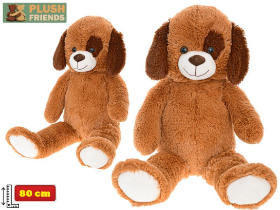 Pes plyšový 80 cm tmavo hnedý Plush Friends