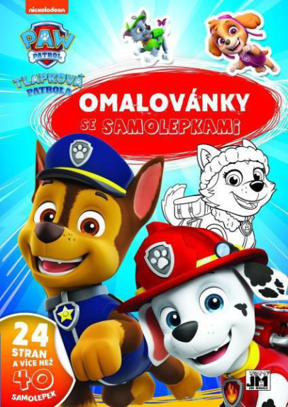 Omaľovánky so samolepkami A4 Tlapková patrola