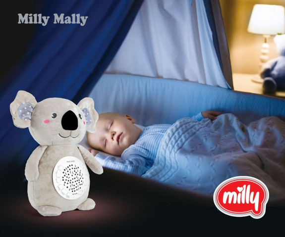 Plyšový zaspávač koala s projektorom Milly Mally