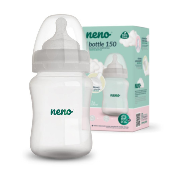 Fľaša dojčenská antikoliková 150 ml, 0 m+ Neno
