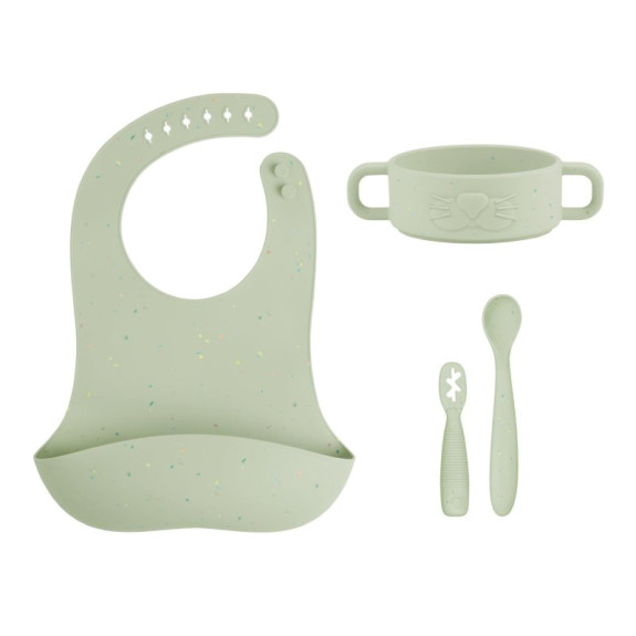 Silikónová jedálenská súprava Baby First meal set Mini Babymoov