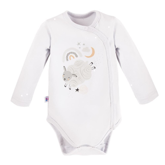Zavinovacie body Mellow s dlhým rukávom bielej Eevi