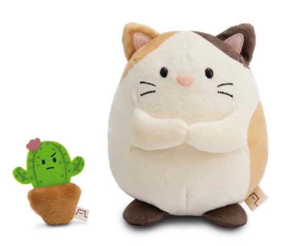 Plyšová MyMochi Mačička Angy 27 cm s kaktusom Nici