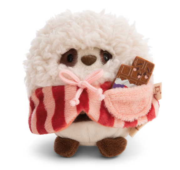 Plyšová MyMochi Panda Kono 8 cm v kostýme popcorn s čokoládou v darčekovom balení Nici