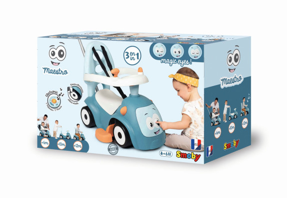 Odrážadlo Maestro 3v1 modré elektronické Smoby