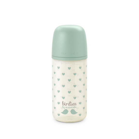 Fľaša sklenená Birdies 240 ml fyziologická SX Pro 0+ SF Suavinex