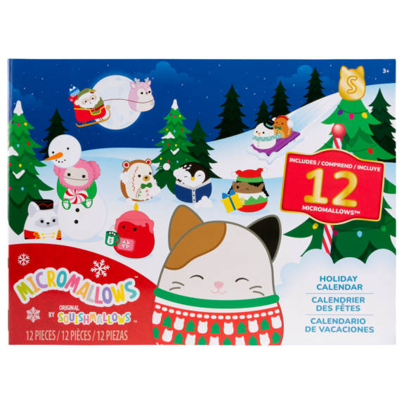Micromallows Adventný kalendár - 12 ks Squishmallows