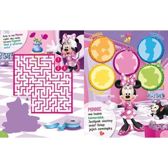 Zábava so samolepkami Minnie