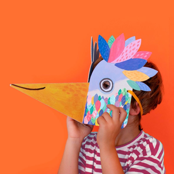 Maska so samolepkami Be wild! Bird Londji