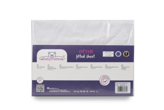 Bavlnená prestieradlo s gumou 60 x 120 cm Babymatex