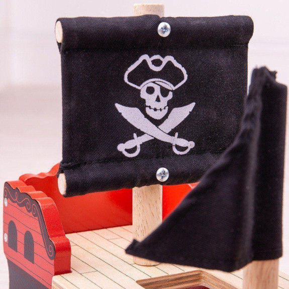Pirátska galéra Bigjigs Rail