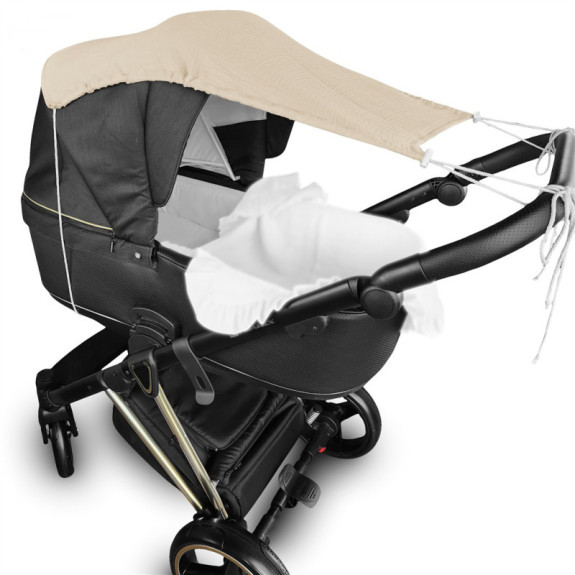 Mušelínová slnečná strieška na kočík Nature Baby Nellys