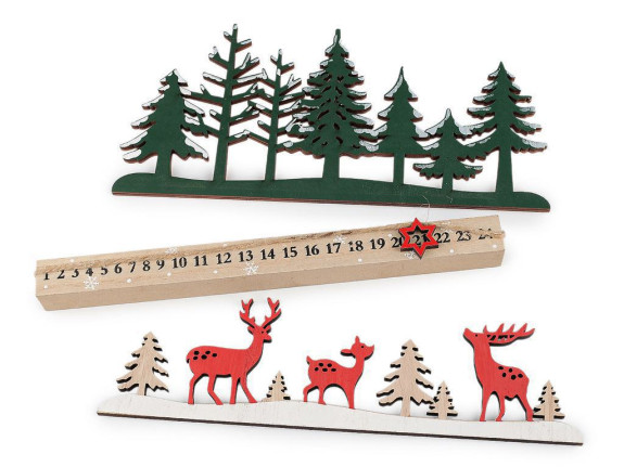 Drevený adventný kalendár
