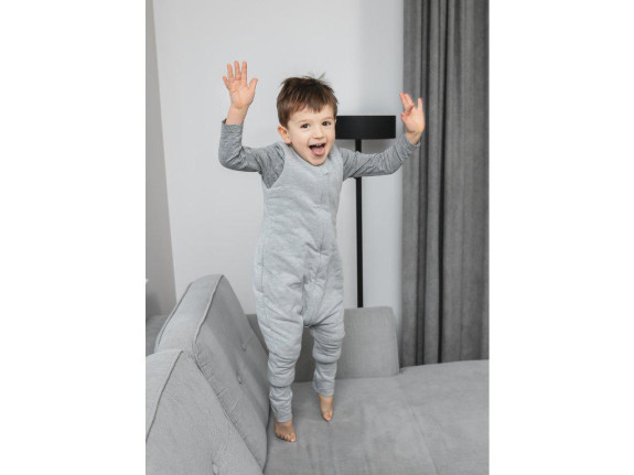 Celoročný spací vak s nohavicami Sleepee Melange Grey M